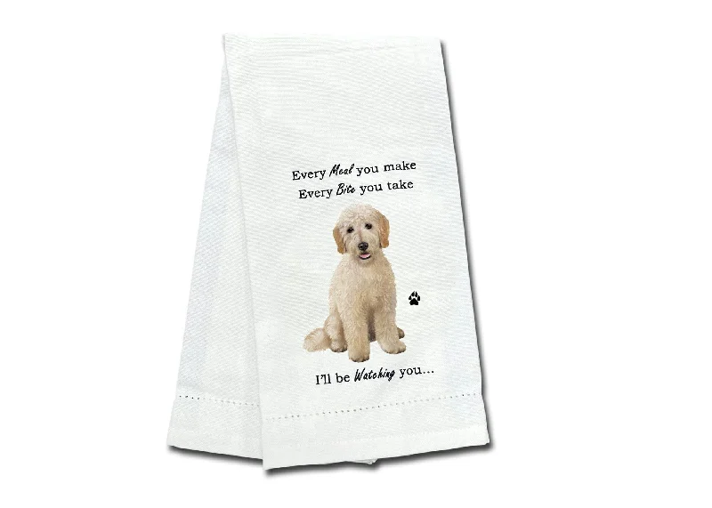 Kitchen Towel-Black Goldendoodle-Every Bite You Take-711-134