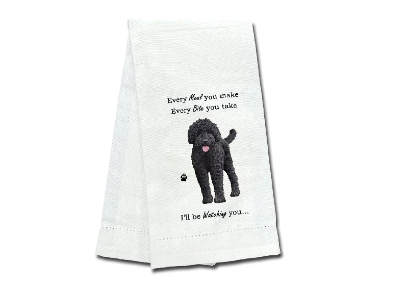 Kitchen Towel - Black Labradoodle Dog - 711-121a