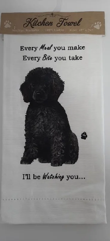 Kitchen Towel - Black Poodle Dog - 711-29