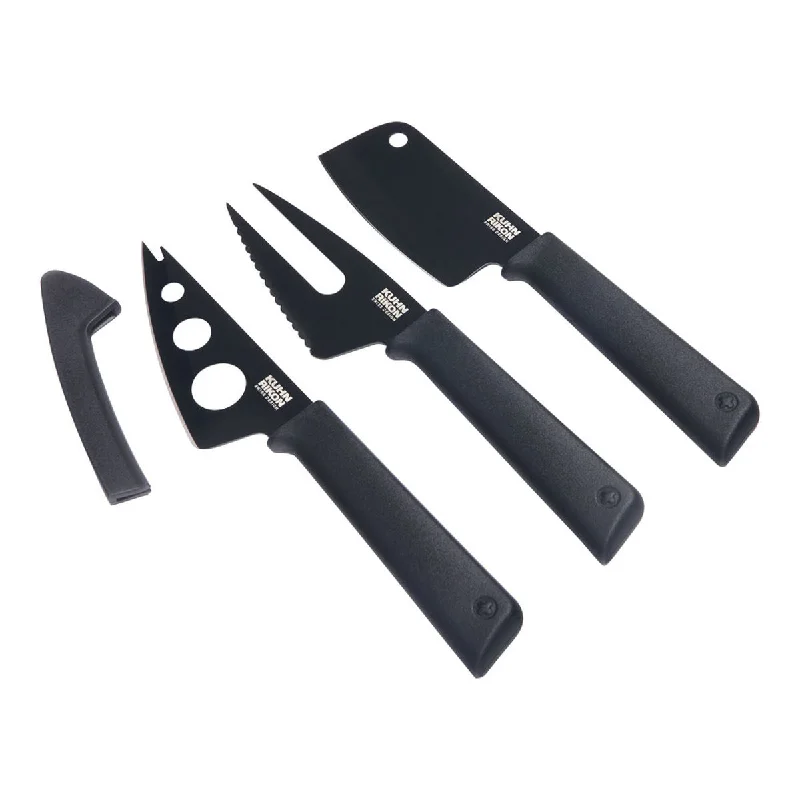 Kuhn Rikon Colori+ Cheese Knife Set of 3, Graphite