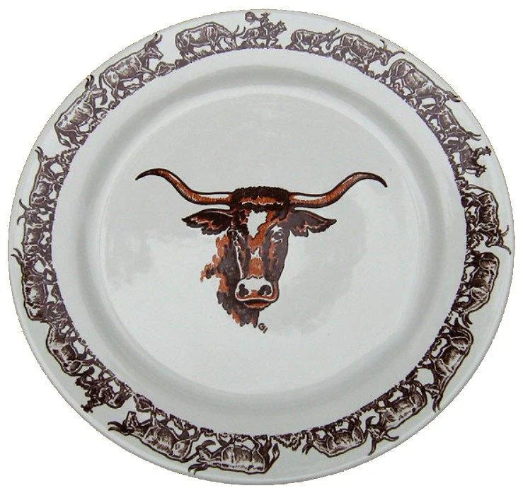 Longhorn China Dinner Plate