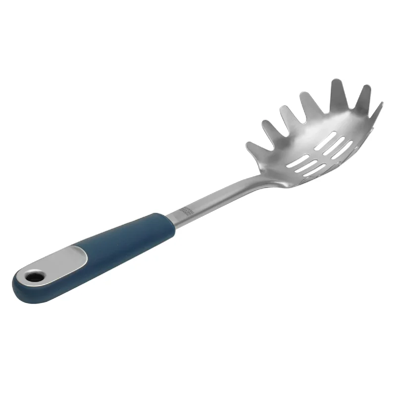 Michael Graves Design Comfortable Grip Stainless Steel Pasta Server, Indigo