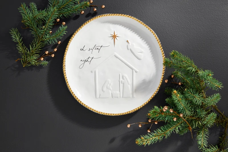 Mud Pie - Beaded Nativity Platter