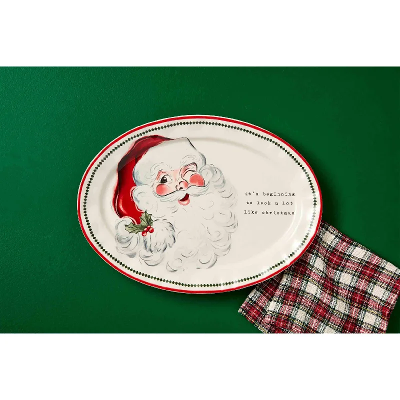 Mud Pie - Vintage Santa Platter