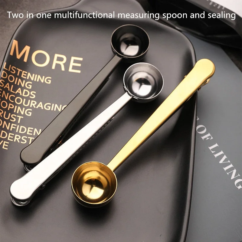 Multifunctional Coffee Spoon Measuring Spoon Sealed Clip Spoon