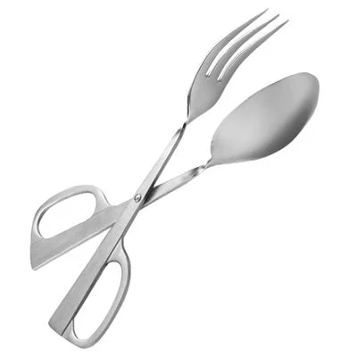 Nella 10" Salad Fork & Spoon Tongs