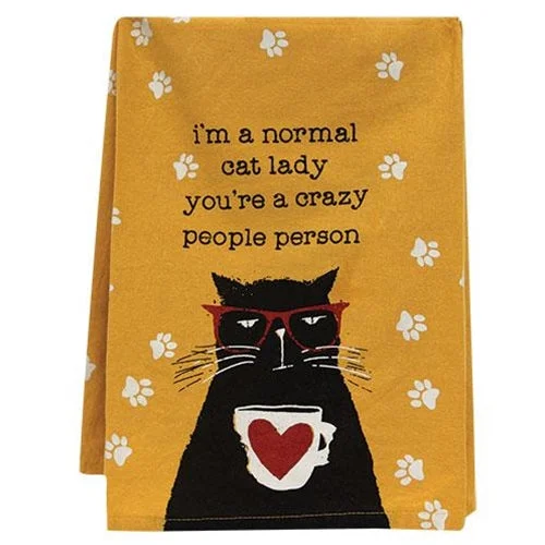 Normal Cat Lady Dish Towel