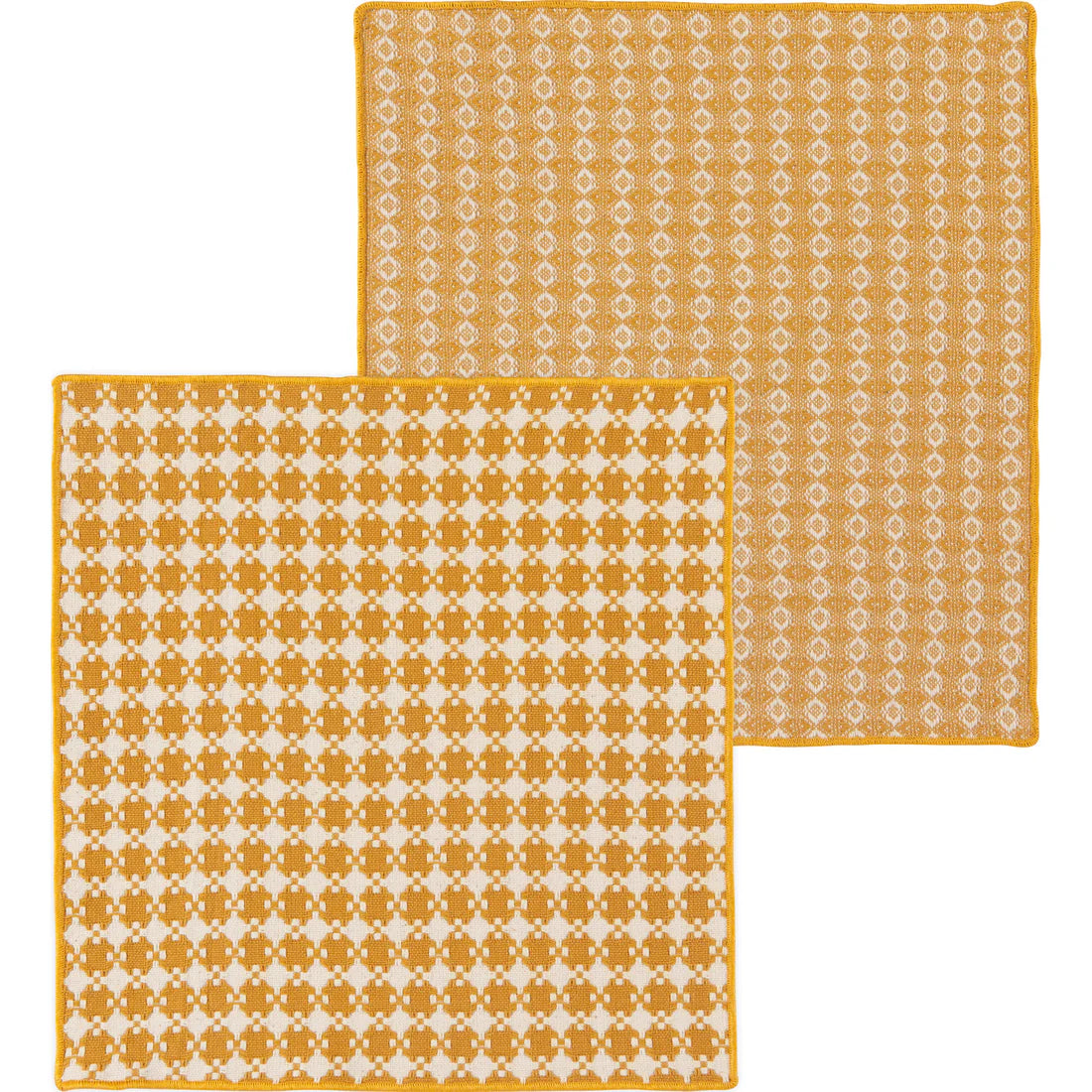 Ochre Assorted Woven Dishcloths Set of 2