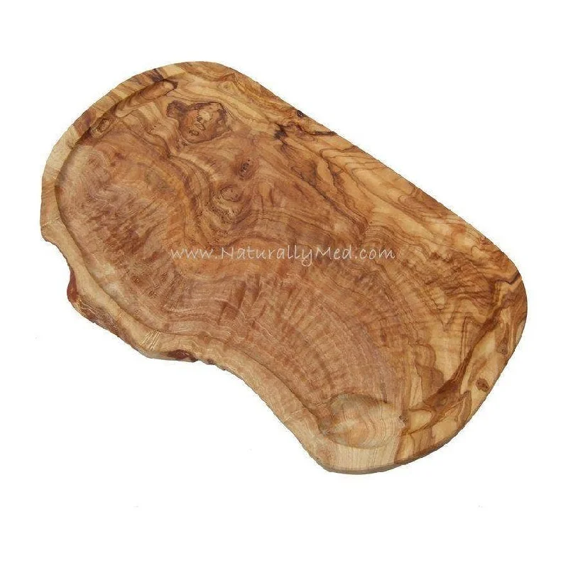 Olive Wood Carving Board with Groove No Handle