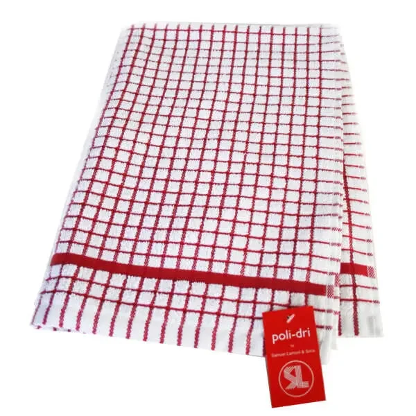 Poli Dri Tea Towel Red