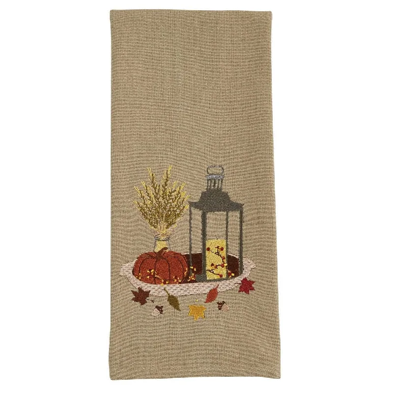 Pumpkin & Lantern Dishtowel