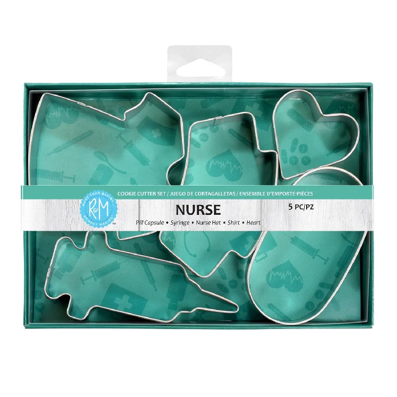 R&M International 5 Piece Nurse Shapes Cookie Cutter Set