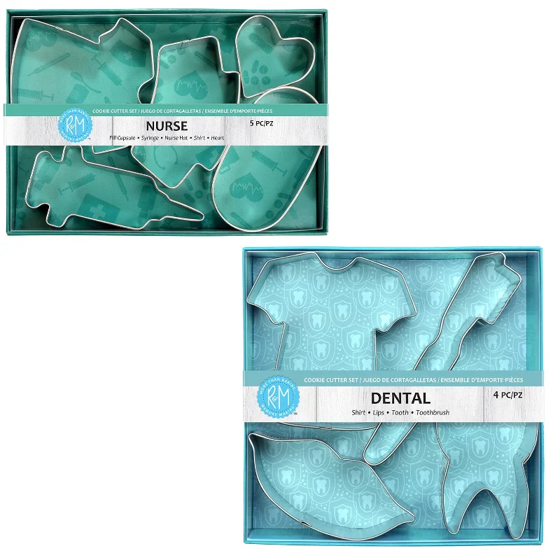 R&M International 9 Piece Dental and Nurse Cookie Cutter Set