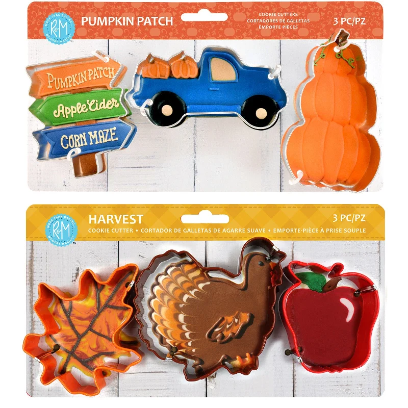 R&M International Fall and Thanksgiving Cookie Cutter Set, 6 Piece