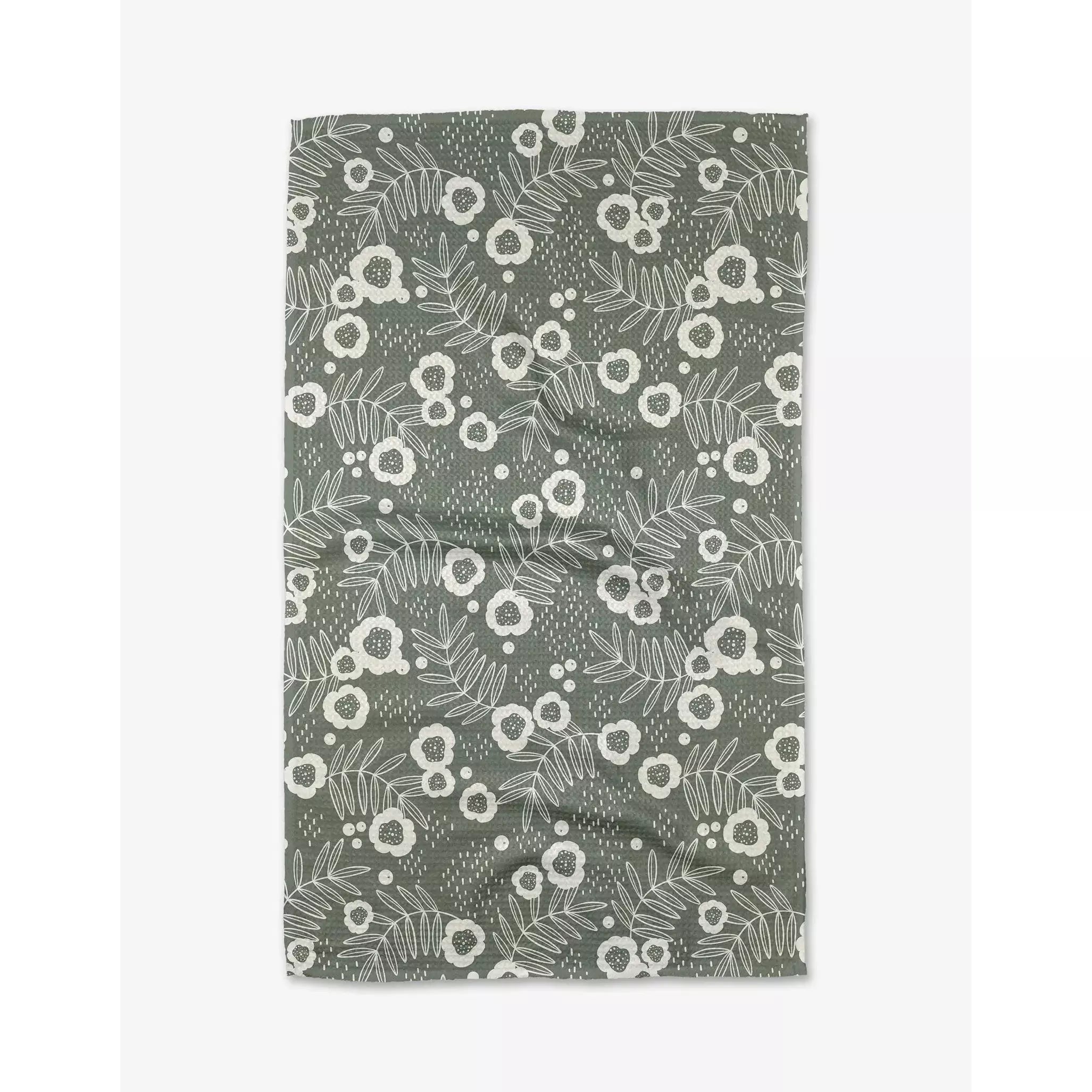 Savannah Green Geometry Kitchen Tea Towel