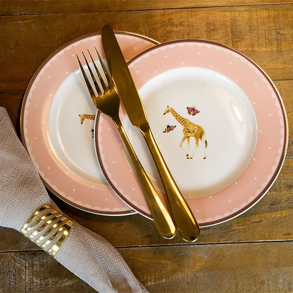 Set of Two Giraffe Style Side Plates with a Gift Box