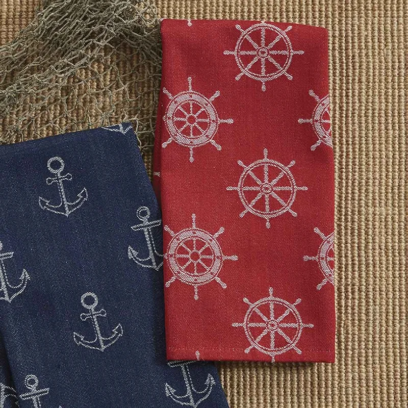 Ship's Wheel Jacquard Dishtowel Set of 12  Park Designs