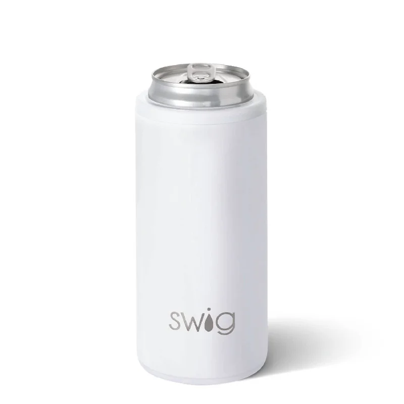 Skinny Can Cooler - 12 Oz In White