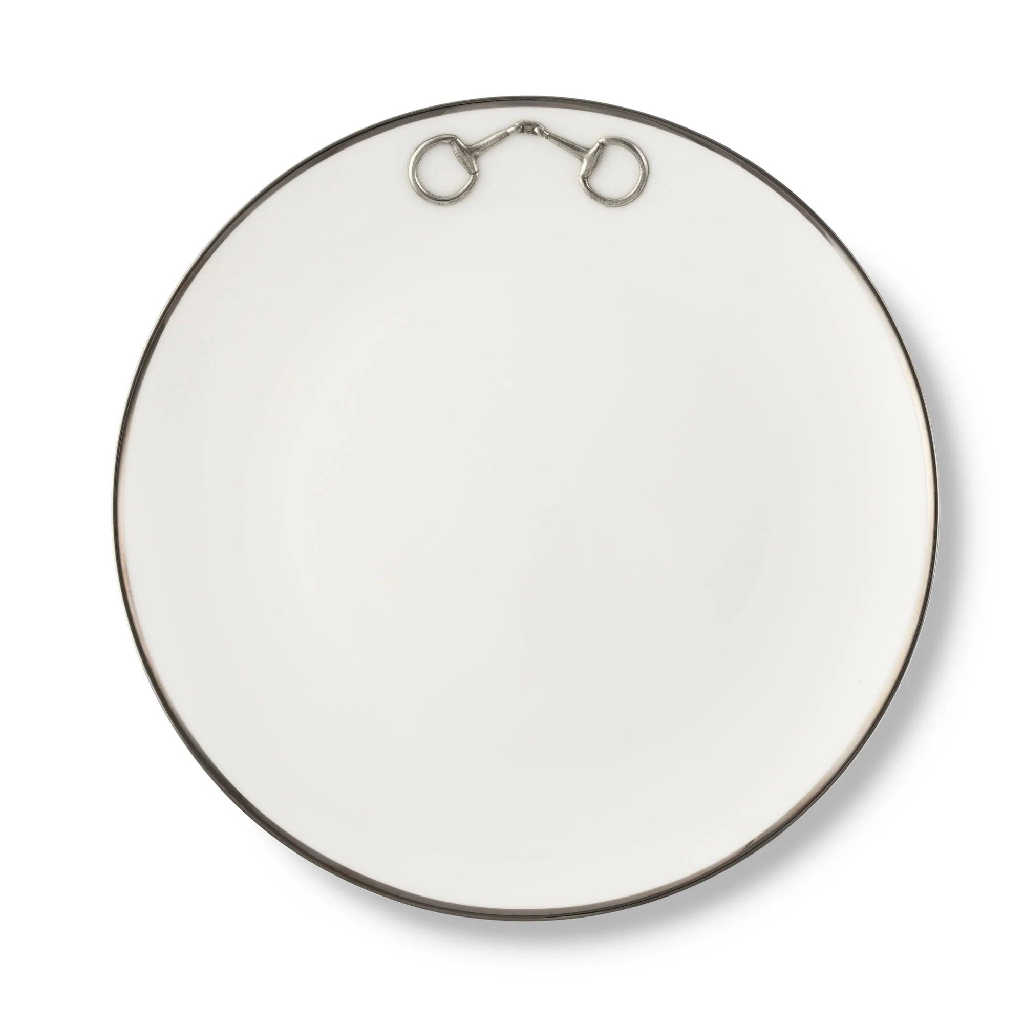 Snaffle Bit Platinum Dinner Plate