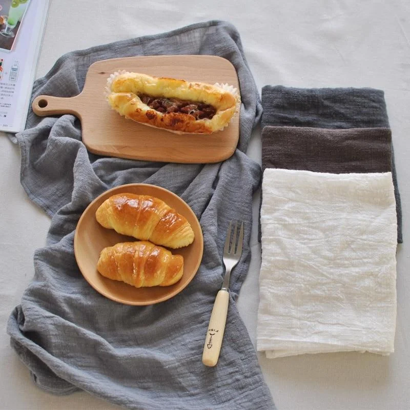 Solid Simple Cotton Linens Table Dishcloth