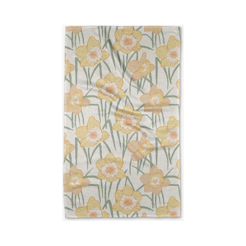 Spring Daffodil Fields Tea Towel