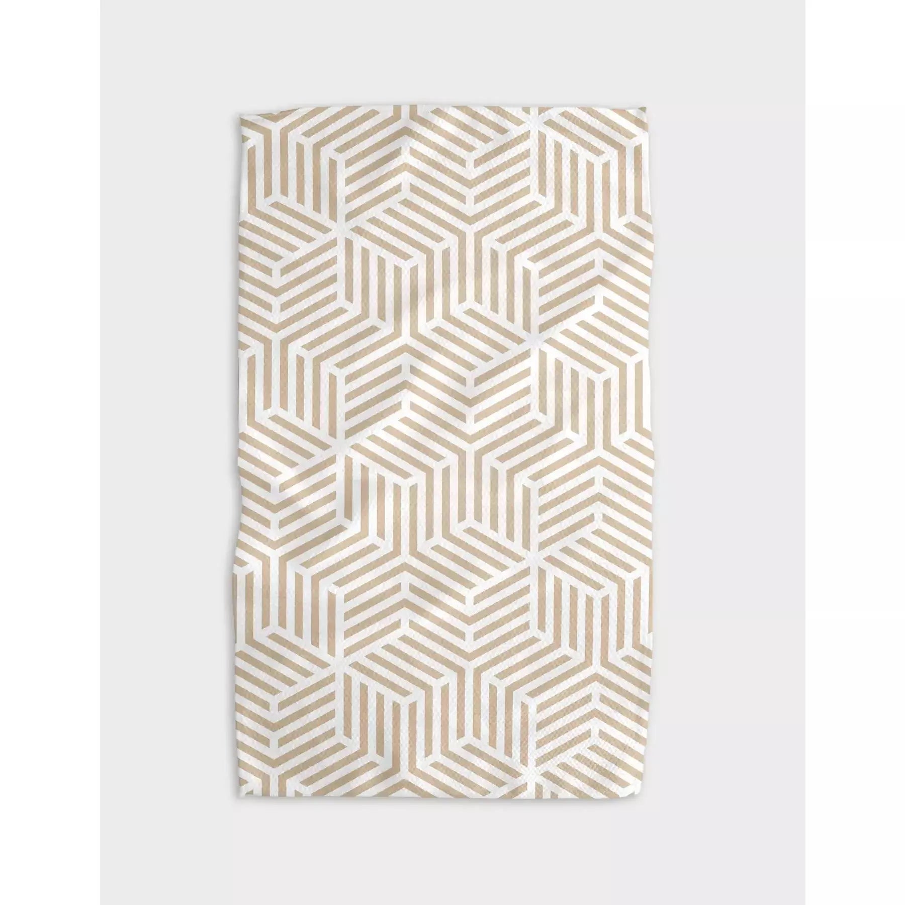 Stacked Cubes Geometry Tea Towel