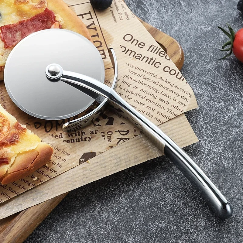 Stainless Steel Pizza Cutter Wheel Cake Bread Pies Round Knife