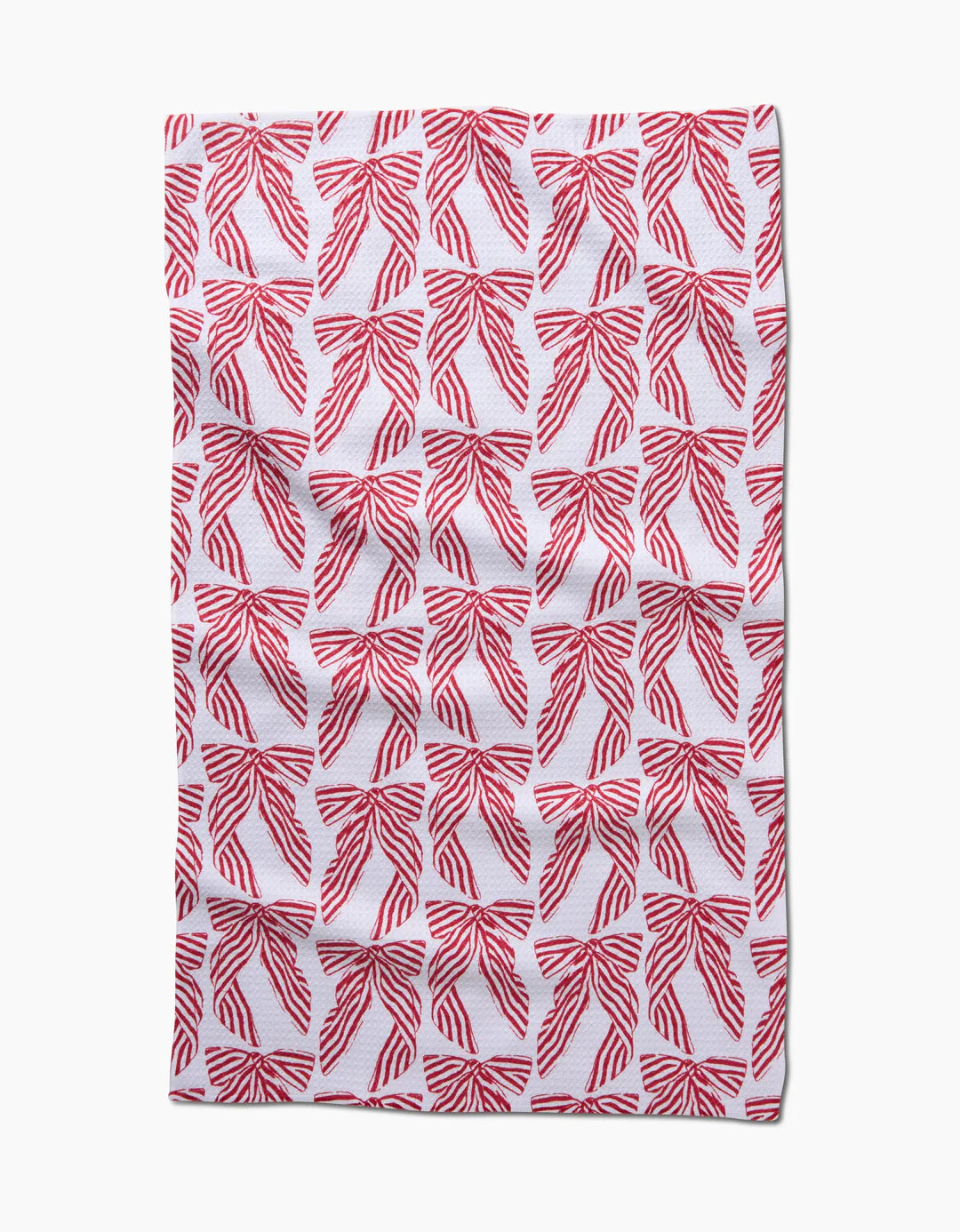 Striped Bows Geometry Tea Towel