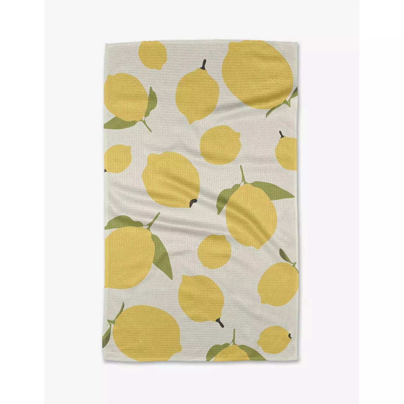 Sunny Lemons Geometry Kitchen Tea Towel