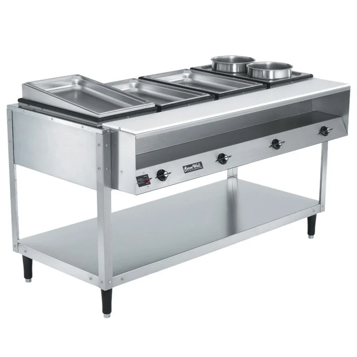 Vollrath ServeWell 61.3" Hot Food Table with 4 Wells & Cutting Board 208/240V