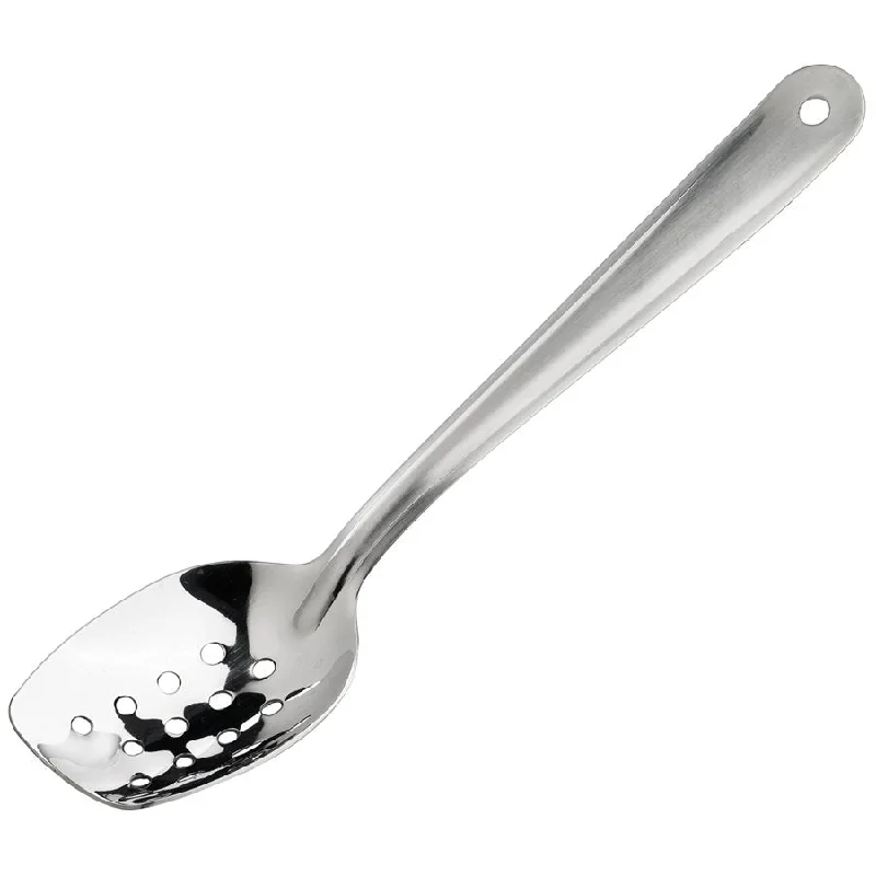 Winco 10" Perforated Slanted Plating Spoon - SPS-P10