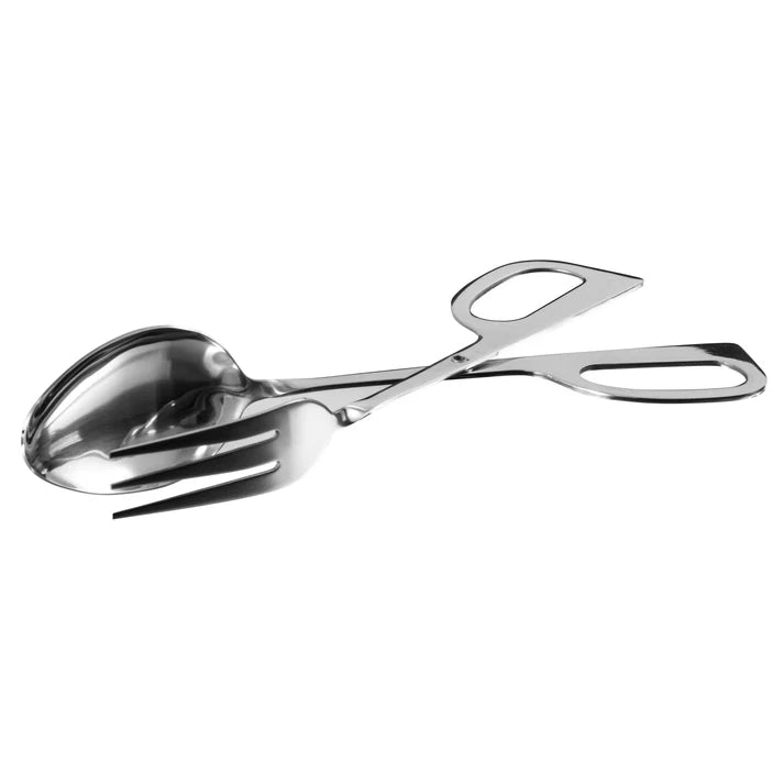 Winco 10" Salad Tongs Scissors with Fork and Spoon - ST-10