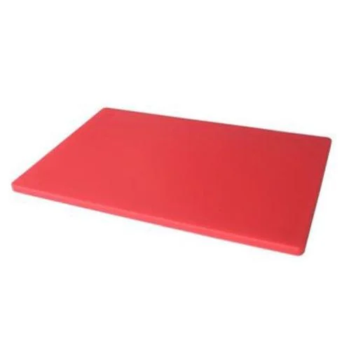 Winco 12" x 18" Cutting Board, Red