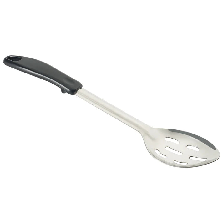 Winco 13" Slotted Basting Spoon, Black Handle - BHSP-13