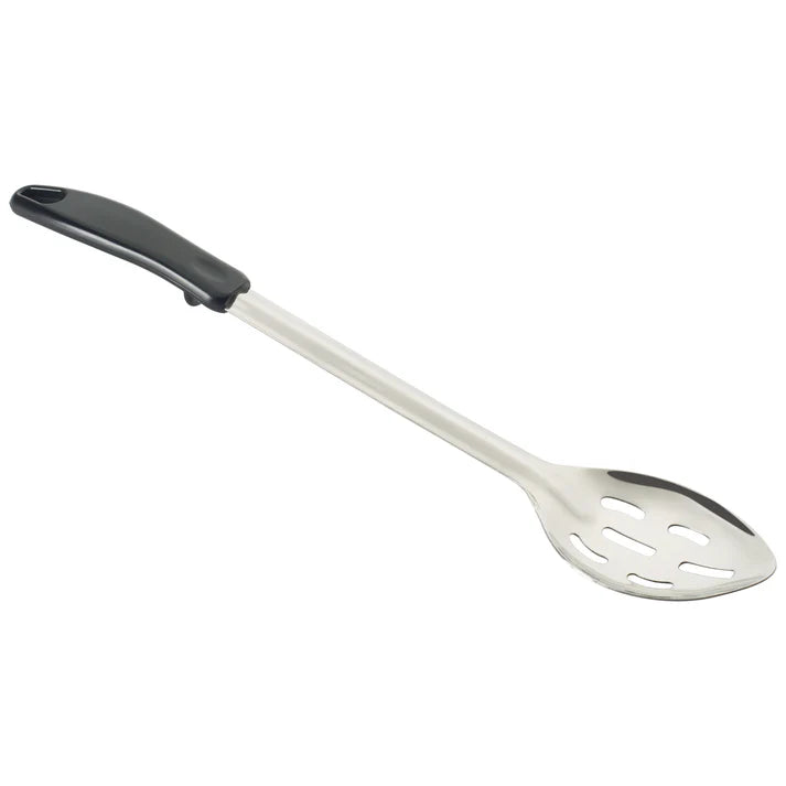 Winco 15" Slotted Basting Spoon with Black Handle - BHSP-15