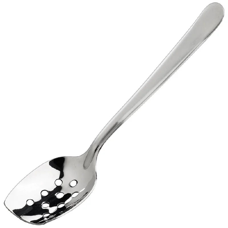 Winco 8" Perforated Slanted Plating Spoon - SPS-P8