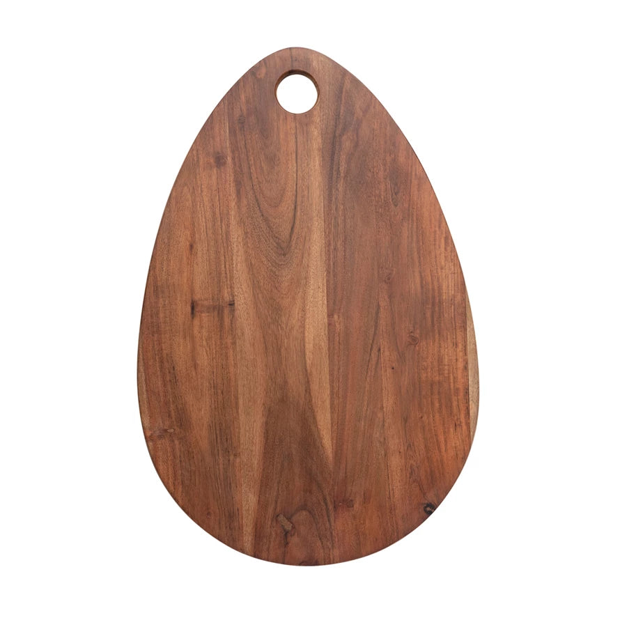 Acacia Wood Cheese/Cutting Board w/ Handle, Natural