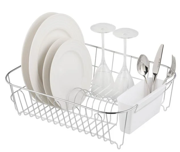 Avanti White Large Slim Dishrack Pvc Dipped N/slip