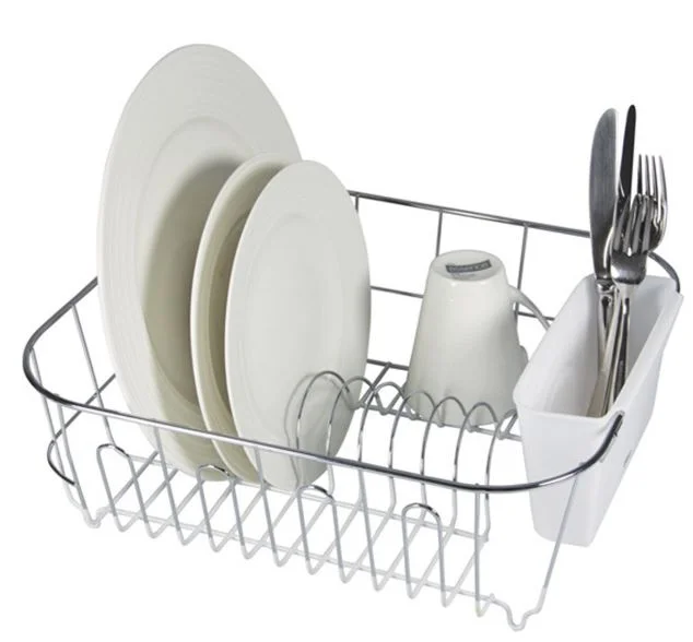 Avanti White Small Slim Dishrack Pvc Dipped N/slip