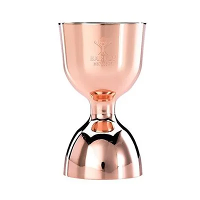 Barfly 1 & 2 Oz Heavy Duty Straight Rim Bell Jigger, Copper Plated