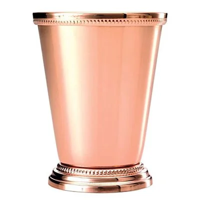 Barfly 12 Oz Mint Julep Cup with Beaded Trim, Copper Plated