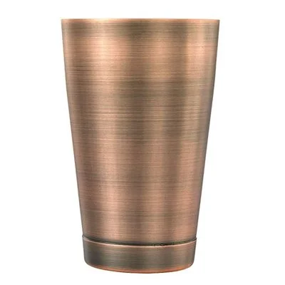 Barfly 18 Oz Half Size Cocktail Shaker Tin, Antique Copper Plated