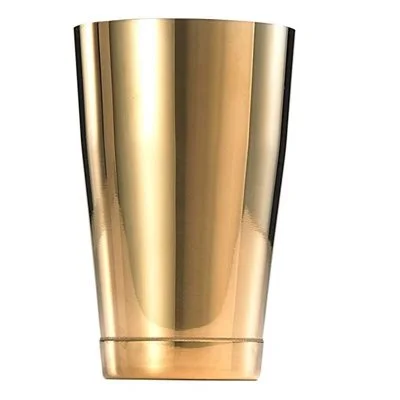 Barfly 18 Oz Half Size Cocktail Shaker Tin, Gold Plated