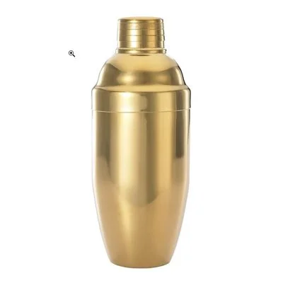 Barfly 24 Oz 3-Piece Japanese Cocktail Shaker, Gold Plated