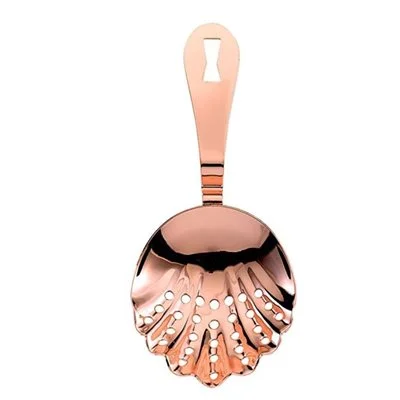 Barfly 7" Scalloped Julep Strainer, Copper Plated