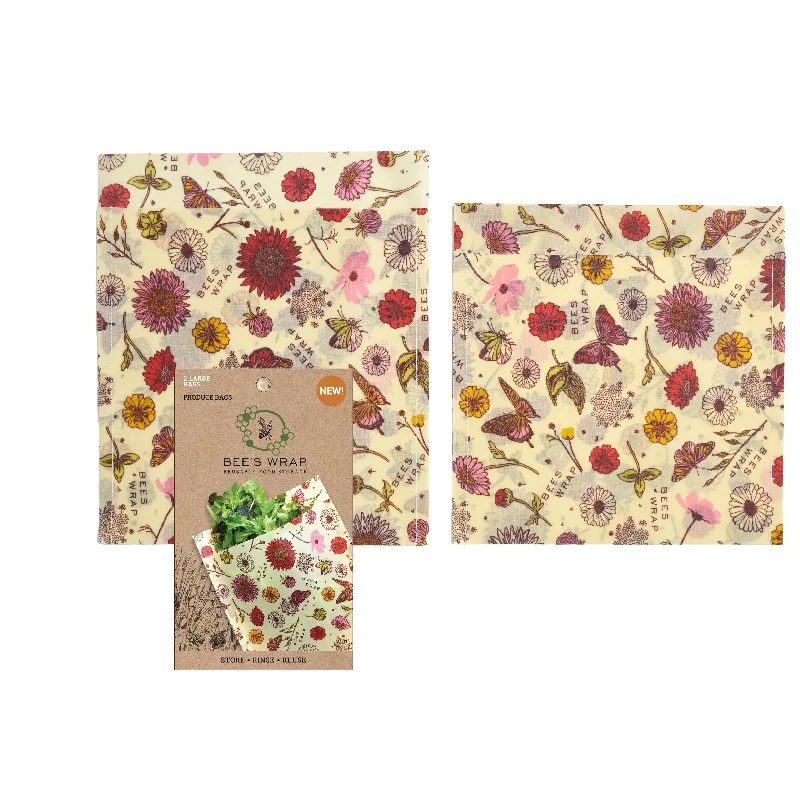 Bee's Wrap Produce Bag 2 Pack - Meadow Magic Print