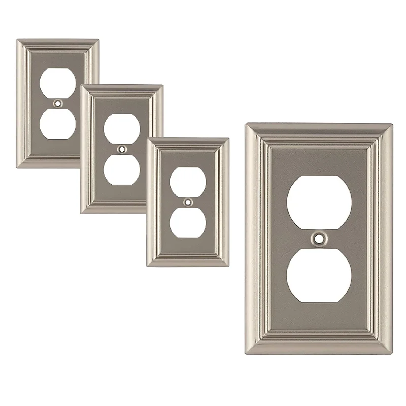 Brushed Nickel Outlet Covers And Switch Plates-Decorative Wall Plate Light Swi