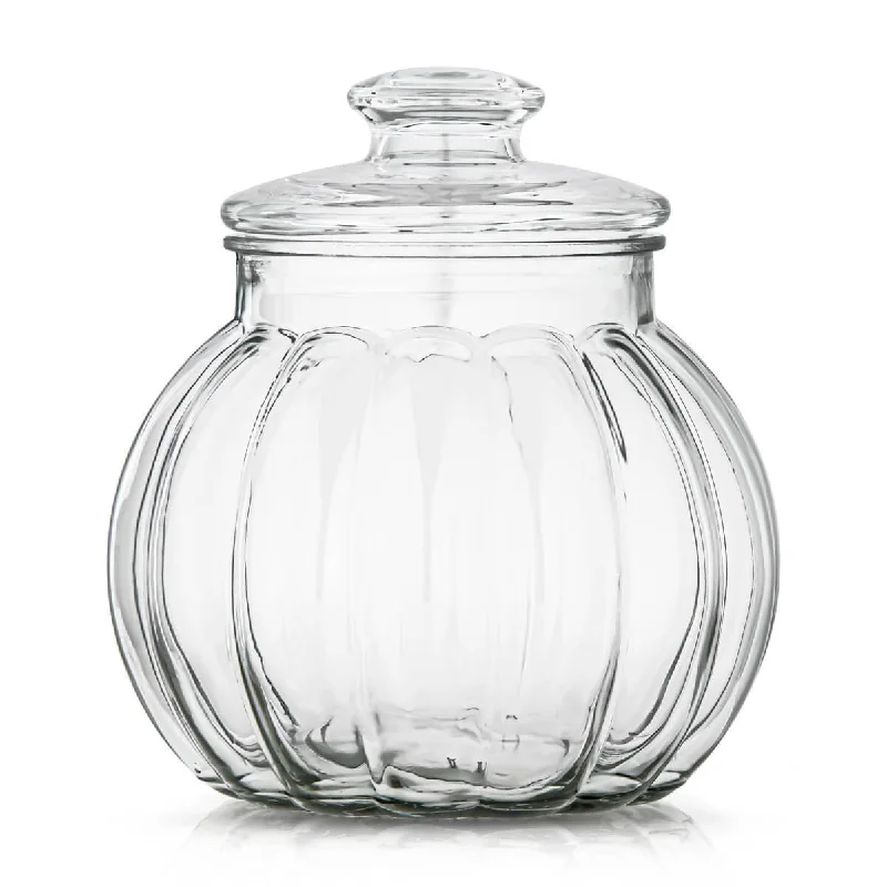 Claro Glass 1900 ML Round Airtight Spice Jar Clear GJ003