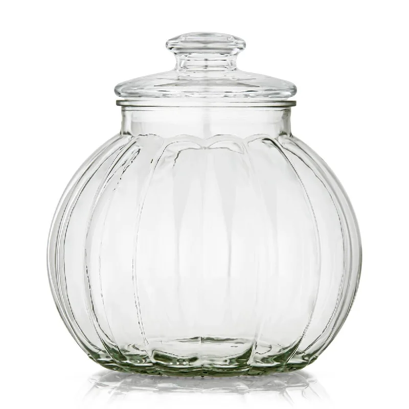 Claro Glass 3000 ML Round Airtight Spice Jar Clear GJ004