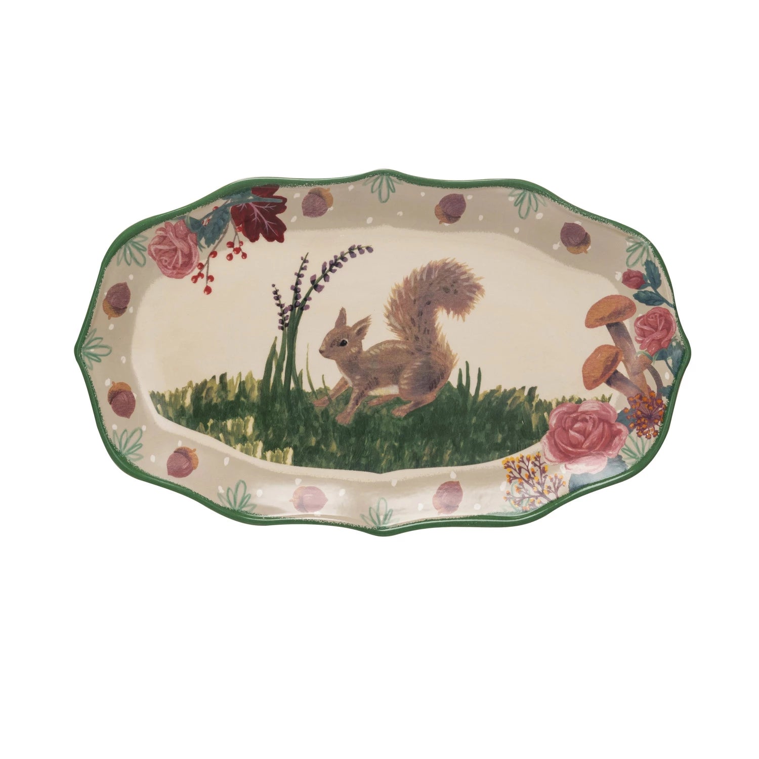 Creative Co-op - Ceramic Woodland Platter